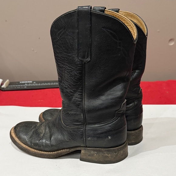 Anderson Bean Black Leather Heeled Boots - Picture 4 of 6